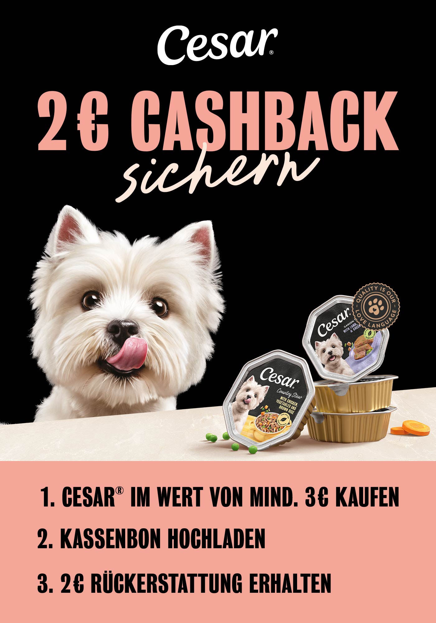 Cesar 2€ Cashback
